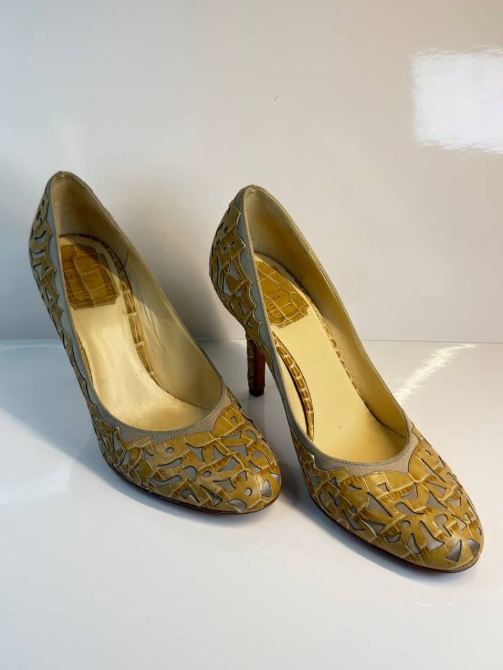 Vintage Christian Dior Leather Pumps – Made in Italy - EU 38 / US 8 - Picture 4 of 16